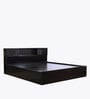 Horae King Size Bed in Wenge Finish with Headboard & Box Storage