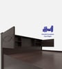 Horae King Size Bed in Wenge Finish with Headboard & Box Storage