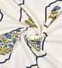 Horizon Blue Madhuban Floral Waffle Cotton 250 GSM Bath & Hand Towel Set