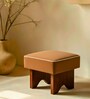 Horizon Fabric Ottoman In Mustard Colour