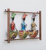 Horizontal 3 Punjabi Musicians Multicolour Iron  Wall Art