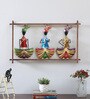 Horizontal 3 Punjabi Musicians Multicolour Iron  Wall Art