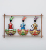 Horizontal 3 Punjabi Musicians Multicolour Iron  Wall Art