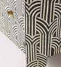 Hornbill Bone Inlay Chest of Drawer In Black Finish