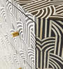 Hornbill Bone Inlay Chest of Drawer In Black Finish