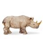 Horned Rhino Brown Resin Figurine