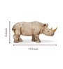 Beige Horned Rhino Resin Figurine