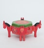 Horse Design Multi-Uses Red & Green Colour Wood Boxes