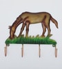 Horse Eating Grass  Multicolour Iron  Key Holder