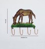 Horse Eating Grass  Multicolour Iron  Key Holder
