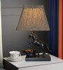Horse Figurine LED Table Lamp with Fabric Shade