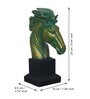 Horse Green Polyresin Figurine