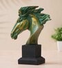 Horse Green Polyresin Figurine