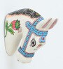 White Colour Horse Sclupture Mango Wood Wall Mask