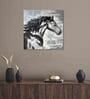 Horse Multicolour Teak Wood Canvas Art Print