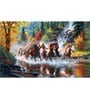 Horse Brown Wood Framed Wildlife Art Panel Set of 4