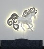 Unicorn White Iron Wall Art With LED