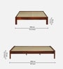 Horten Sheesham Wood King Size Bed In Honey Oak  Finish