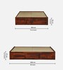 Horten Sheesham Wood King Size Bed In Honey Oak  Finish With Box Storage