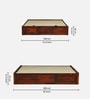 Horten Sheesham Wood King Size Bed In Honey Oak  Finish With Hydraulic Storage