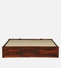 Horten Sheesham Wood King Size Bed In Honey Oak  Finish With Hydraulic Storage