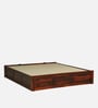 Horten Sheesham Wood King Size Bed In Honey Oak  Finish With Hydraulic Storage