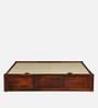 Horten Sheesham Wood King Size Bed In Honey Oak  Finish With Hydraulic Storage
