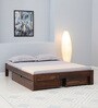 Horten Sheesham Wood King Size Bed In Provincial Teak Finish With Drawer Storage