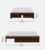Horten Sheesham Wood King Size Bed In Provincial Teak Finish With Drawer Storage