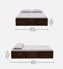 Horten Sheesham Wood King Size Bed In Provincial Teak Finish With Hydraulic Storage