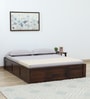 Horten Sheesham Wood King Size Bed In Provincial Teak Finish With Hydraulic Storage