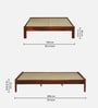 Horten Sheesham Wood Queen Size Bed In Honey Oak  Finish
