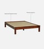 Horten Sheesham Wood Queen Size Bed In Honey Oak  Finish