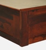 Horten Sheesham Wood Queen Size Bed In Honey Oak  Finish With Box Storage