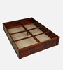 Horten Sheesham Wood Queen Size Bed In Honey Oak  Finish With Box Storage