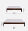 Horten Sheesham Wood Queen Size Bed In Provincial Teak Finish