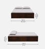 Horten Sheesham Wood Queen Size Bed In Provincial Teak Finish With Hydraulic Storage