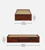 Horten Sheesham Wood Single Bed In Honey Oak  Finish With Box Storage