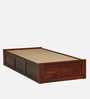 Horten Sheesham Wood Single Bed In Honey Oak  Finish With Box Storage