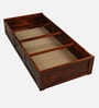 Horten Sheesham Wood Single Bed In Honey Oak  Finish With Box Storage