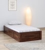 Horten Sheesham Wood Single Bed In Provincial Teak Finish With Box Storage