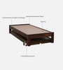 Horten Sheesham Wood Single Bed In Provincial Teak Finish With Trundle