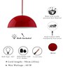Horus Red Metal Hanging Light