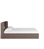 Hoshi Queen Size Bed in Walnut Finish with Drawer Storage