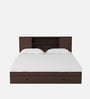Hoshi Queen Size Bed in Wenge Finish with Drawer Storage