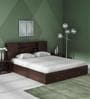 Hoshi Queen Size Bed in Wenge Finish with Drawer Storage