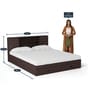 Hoshi Queen Size Bed in Wenge Finish with Drawer Storage