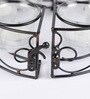 Triad Set Of 6 Black Metal Table Tea Light Holder