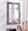 Resin Rectangle Wall Mirror in Brown colour