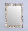 Resin Rectangle Wall Mirror in Brown colour